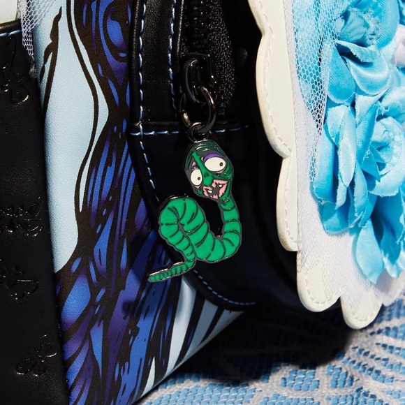 Loungefly Tim Burton Corpse Bride Emily Wedding Day Bouquet Mini Backpack - Picture 2 of 9